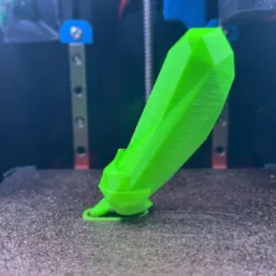 Cà tím low poly có thể in mà không cần hỗ trợ