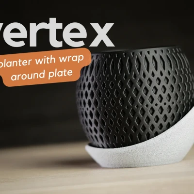 Chậu cây hiện đại với đế bao quanh tối giản