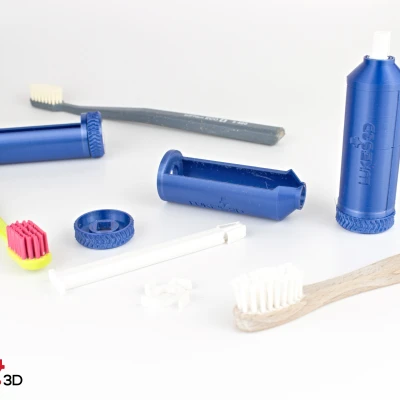 Dụng cụ bóp tuýp kem đánh răng dạng bánh răng