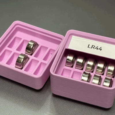 Giá đỡ pin LR44 Gridfinity có thể xếp chồng, 10 cái 1x1x3