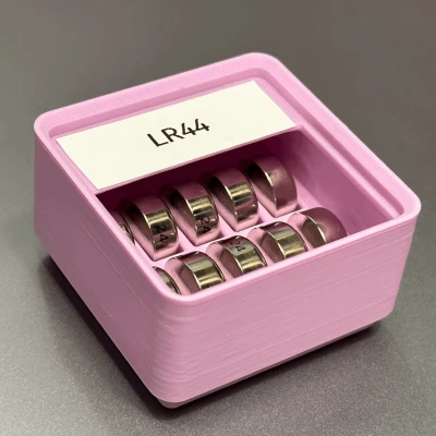 Giá đỡ pin LR44 Gridfinity có thể xếp chồng, 10 cái 1x1x3