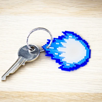 Hadouken - Móc khóa / Dây đeo chìa khóa / Dấu hiệu chìa khóa / Charm chìa khóa - Game Retro - Pixel Art - In nhanh dễ