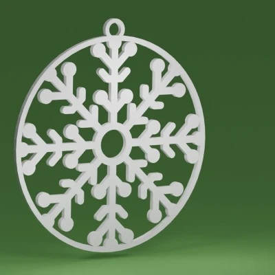 Hình bông tuyết 07 trong quả cầu trang trí Giáng sinh