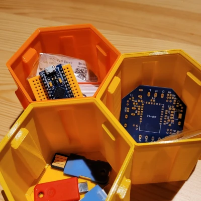 Hộp lục giác (xếp chồng, khớp nối, chế độ vase)