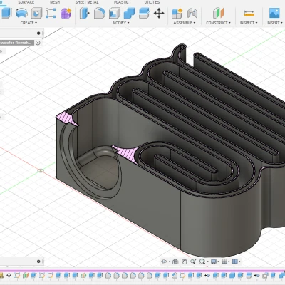 Loa siêu trầm mini bằng bê tông in 3D (Bản sửa đổi HexiBase)