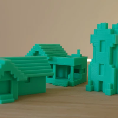 Mô hình Làng Đồng Quê Minecraft (Minecraft Plains Village)