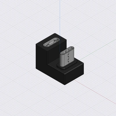 Mô hình tham chiếu Adapter USB-C 180 Độ (Hình chữ U)