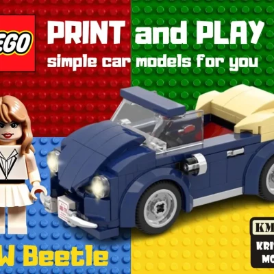 Mô hình xe hơi LEGO Volkswagen Beetle Cabrio in 3D
