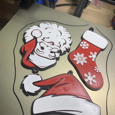 Móc Treo Noel Nón Ông Già (In trên máy 1 màu)