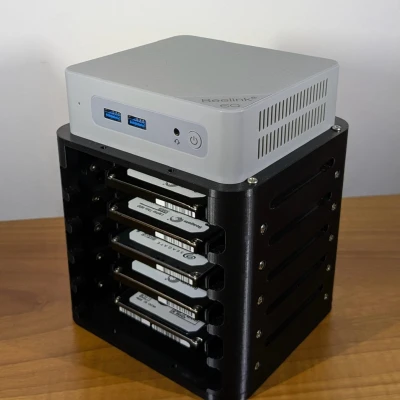 N100 NAS - Bộ lưu trữ 5 ngăn cho mini PC Beelink EQ12