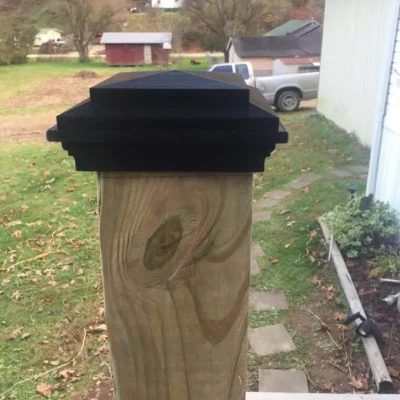 Nắp cột 4x4 cho hiên nhà thêm tay vịn