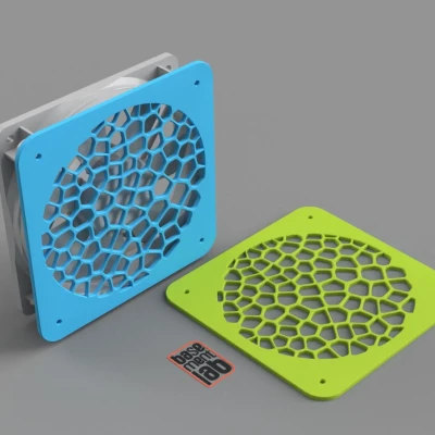 Nắp quạt làm mát 140mm thiết kế Voronoi cho máy in 3D