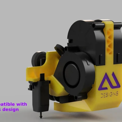 Ống dẫn khí làm mát AU cho Creality Sprite Extruder, 3 quạt 5015, Ender 3 S1/S1 Pro