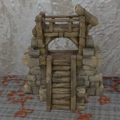 Pháo đài cầu cổng trong trò chơi Wargame 28mm