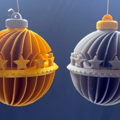 Quả Châu Trang Trí Cây Thông Noel HÌNH NGÔI SAO TRỤ (65mm tròn) có Nắp