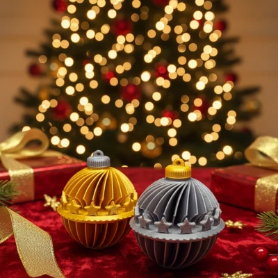 Quả Châu Trang Trí Cây Thông Noel HÌNH NGÔI SAO TRỤ (65mm tròn) có Nắp