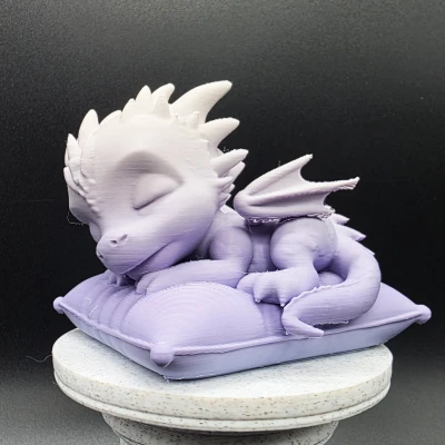 Rồng con ngủ trên gối mềm mại