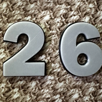 Số nhà từ 0 đến 9 dễ in hai màu