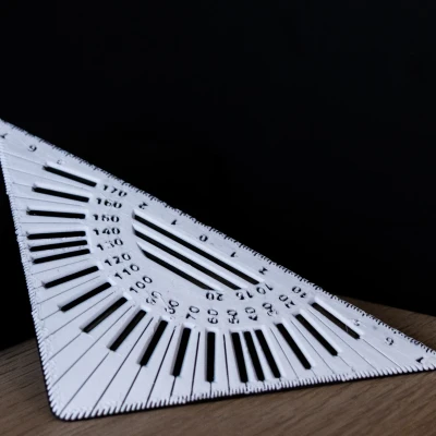 Thước kẻ góc có khe cho việc vẽ chính xác