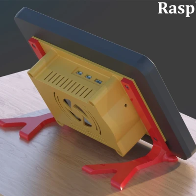 Vỏ cho màn hình cảm ứng Raspberry Pi 2 với giá đỡ điều chỉnh