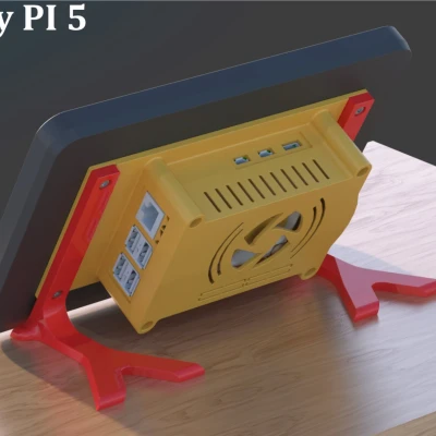 Vỏ cho màn hình cảm ứng Raspberry Pi 2 với giá đỡ điều chỉnh