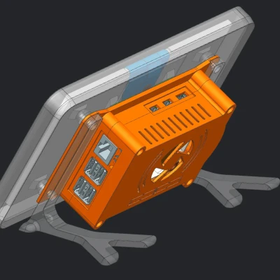 Vỏ màn hình cảm ứng 7" cho Raspberry Pi 5 với thiết kế mỏng