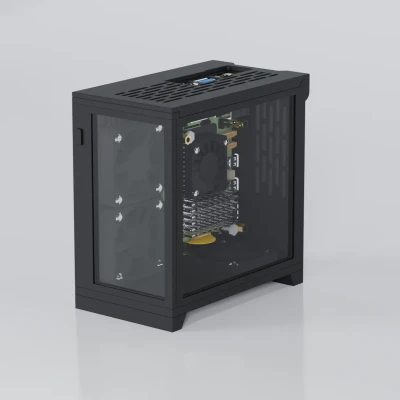 Vỏ PC Raspberry Pi 5, Tấm Mica, Hỗ Trợ NVME