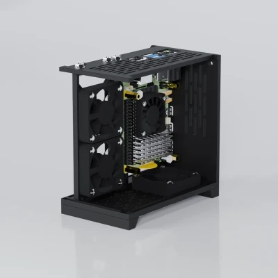 Vỏ PC Raspberry Pi 5, Tấm Mica, Hỗ Trợ NVME