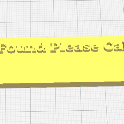 Thẻ số điện thoại có thể tùy chỉnh cho túi hoặc chìa khóa