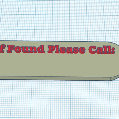 Thẻ số điện thoại có thể tùy chỉnh cho túi hoặc chìa khóa