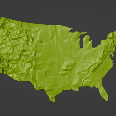 Thấp Poly USA thấp hơn 48 tiểu bang