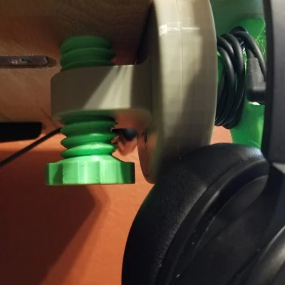 Người giữ tai nghe với phiên bản gắn bảng quản lý cáp - với tệp bước