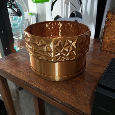 Người trồng chậu, với lỗ thoát nước, khay nhỏ giọt, hiện đại giữa thế kỷ