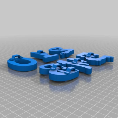 Số nhỏ giọt 0-5 (với móc treo hình ảnh Sawtooth)