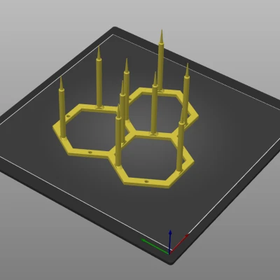 Hỗ trợ thực vật có thể xếp hình lục giác (nhiều hình lục giác)