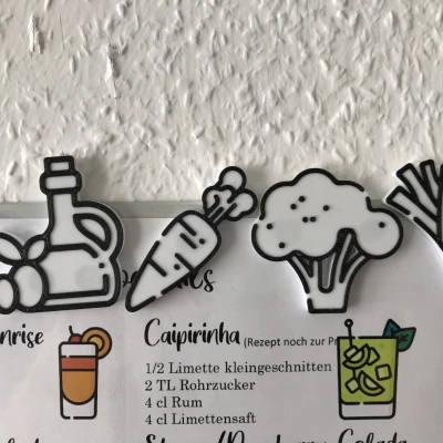 Nam châm nhà bếp cho công thức nấu ăn