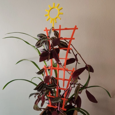 Xếp chồng Trellis với trang trí mặt trời