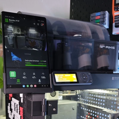 Samsung Galaxy Tab S7 Lite SM-T 220/225 Bambulab P1P Pegboard Mount