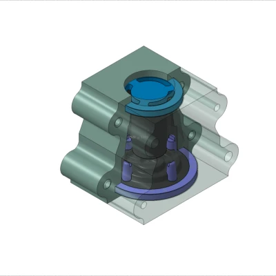 Khuôn cho đầu pu crutche (ống 22mm)