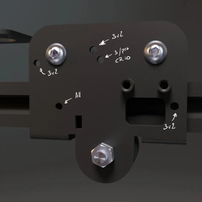 Ender 3/Pro/3V2/CR10 (V1) Tấm gốc/Tấm gắn tùy thuộc