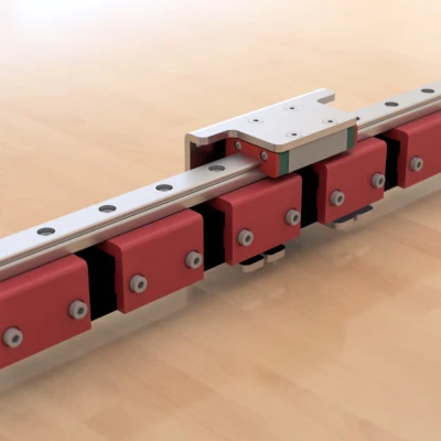 Mô hình CAD của whambam Universal x Tấm Gantry Tấm Rail Rail