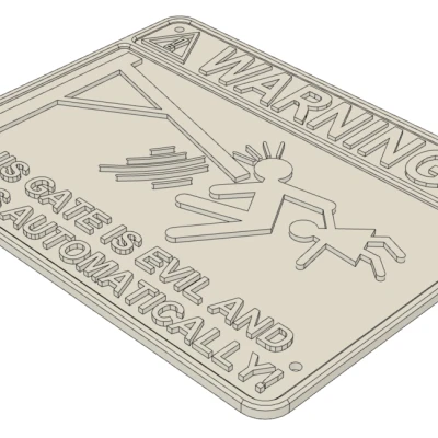 Dấu hiệu cảnh báo cho cửa nhà để xe điện/dấu hiệu cảnh báo cho cửa nhà để xe điện