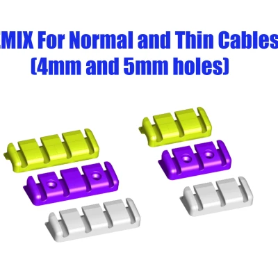 Bộ tổ chức cáp USB (vít gắn hoặc sử dụng dải lệnh) - Kích thước Muliple (phối lại cho cả cáp mỏng và thông thường))