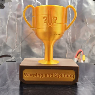 Cúp in 3D: cong vênh và chia tách