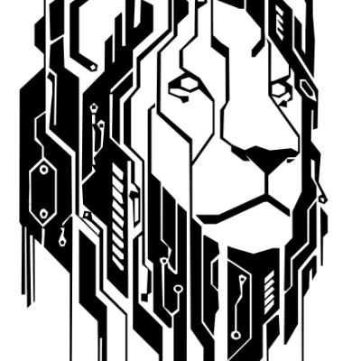 Trang trí bảng mạch in sư tử