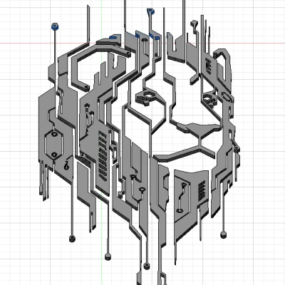Trang trí bảng mạch in sư tử