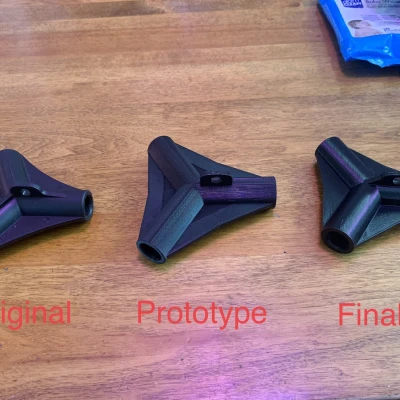 Thay thế ngã ba cột ba chiều của lều