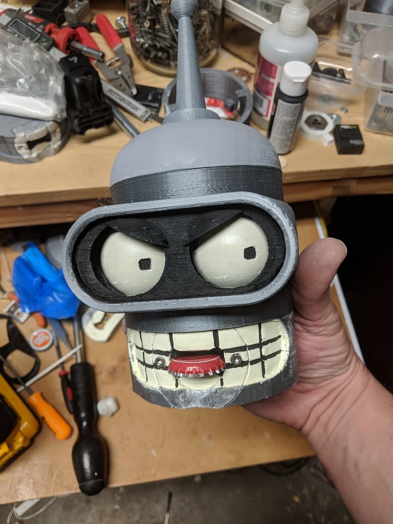Mở nắp chai Bender trong Futurama bằng mô hình 3D