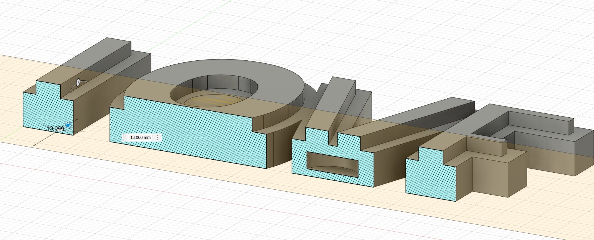 Nam châm tủ lạnh 3D hình chữ "LOVE" phong cách hiện đại