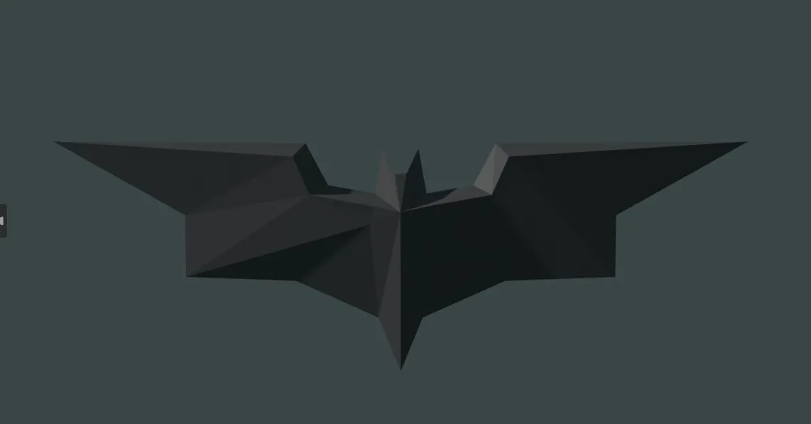 Trang trí tường biểu tượng dơi phong cách low poly